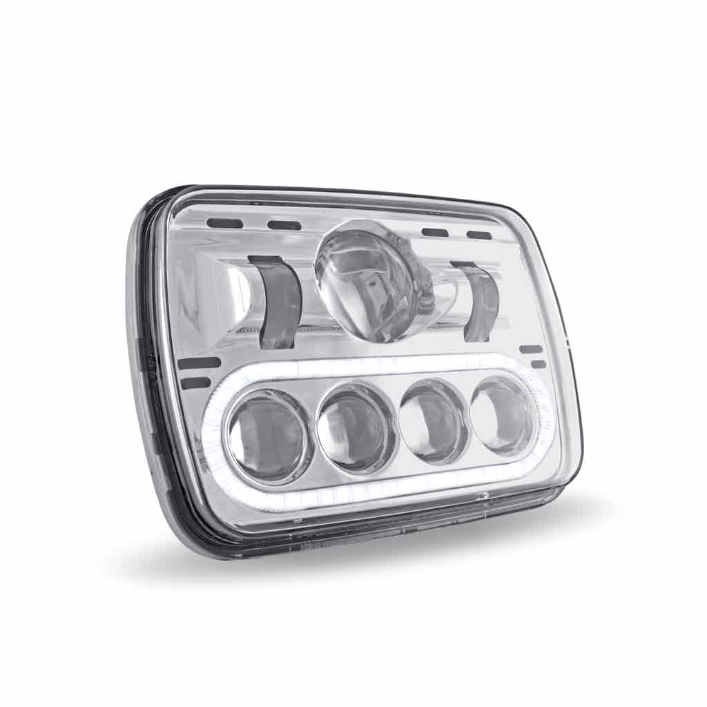 5" x 7" LED Projector Headlight with Glow Position LED Halo - Combination High & Low Beam | 2600 Lumens - Thumbnail 14