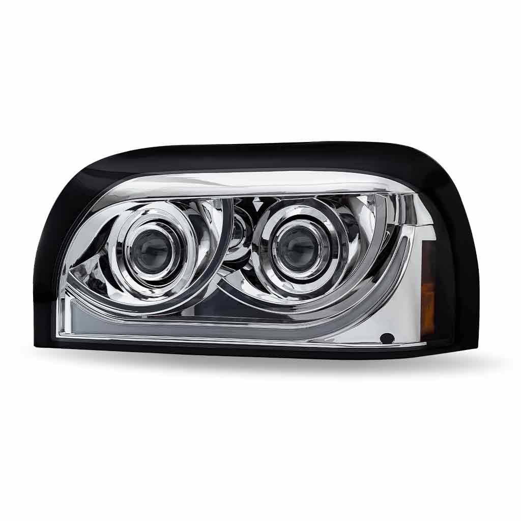 FTL. Century LED Projector Headlight Assembly with LED Glow Position, Turn & Marker Accent - Chrome (Driver Side) - Thumbnail 5