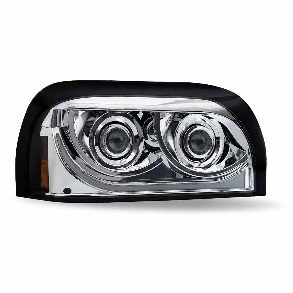 FTL. Century LED Projector Headlight Assembly with LED Glow Position, Turn & Marker Accent - Chrome (Passenger Side) - Thumbnail 5