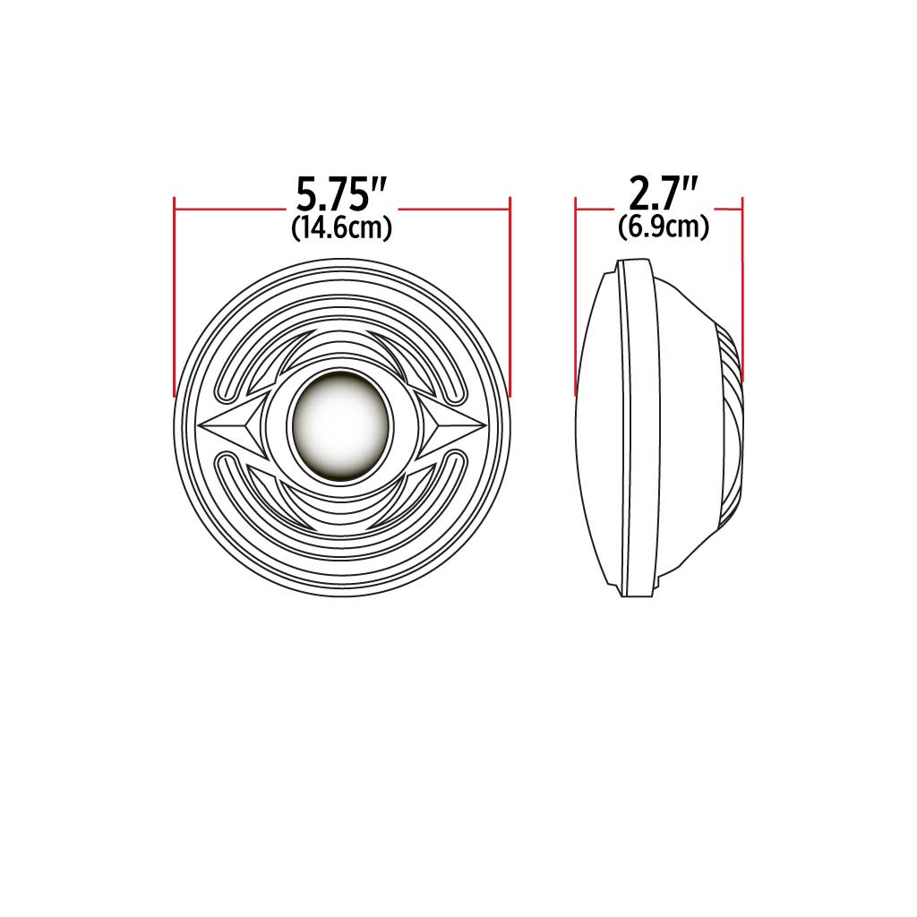 5.75" LED Projector Headlight - High Beam | 1500 Lumens - Thumbnail 9