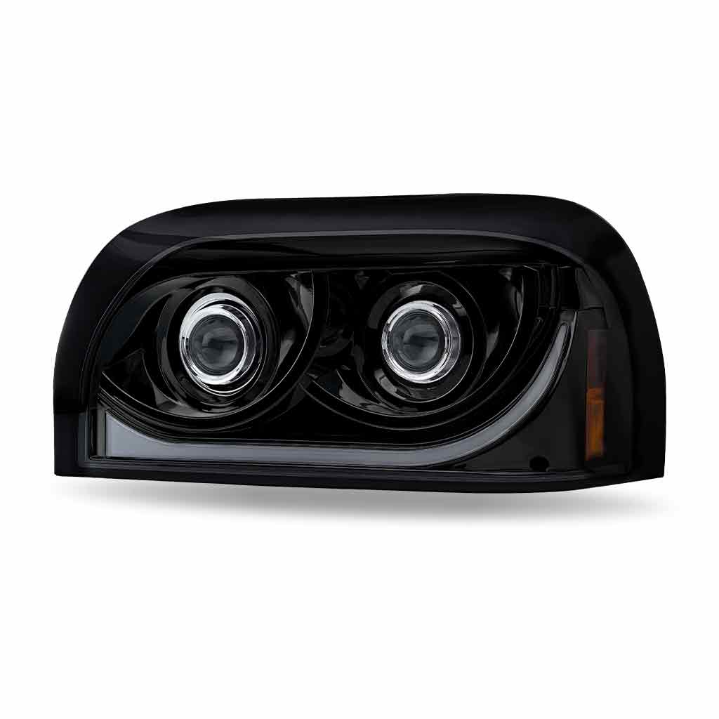 FTL. Century LED Projector Headlight Assembly with LED Glow Position, Turn & Marker Accent - Black (Driver Side) - Thumbnail 6