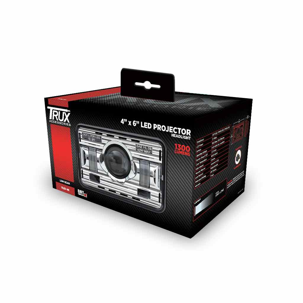 4" x 6" LED Projector Headlight - Low Beam | 1300 Lumens - Thumbnail 7