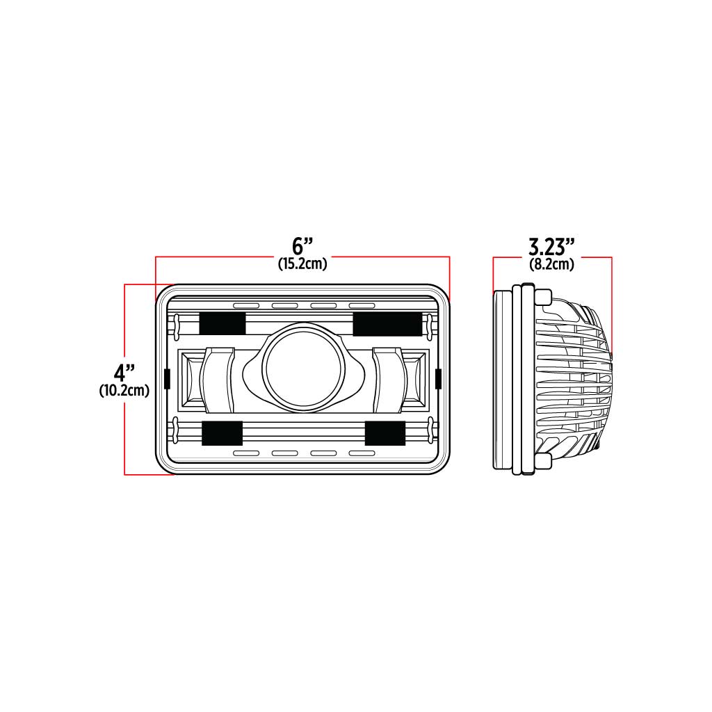 4" x 6" LED Projector Headlight - Low Beam | 1300 Lumens - Thumbnail 7