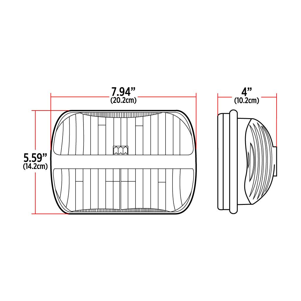 5" x 7" LED Reflector Headlight - Combination High & Low Beam | 2000 Lumens - Thumbnail 11