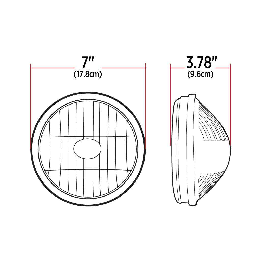 7" LED Reflector Headlight - Combination High & Low Beam | 2700 Lumens - Thumbnail 6