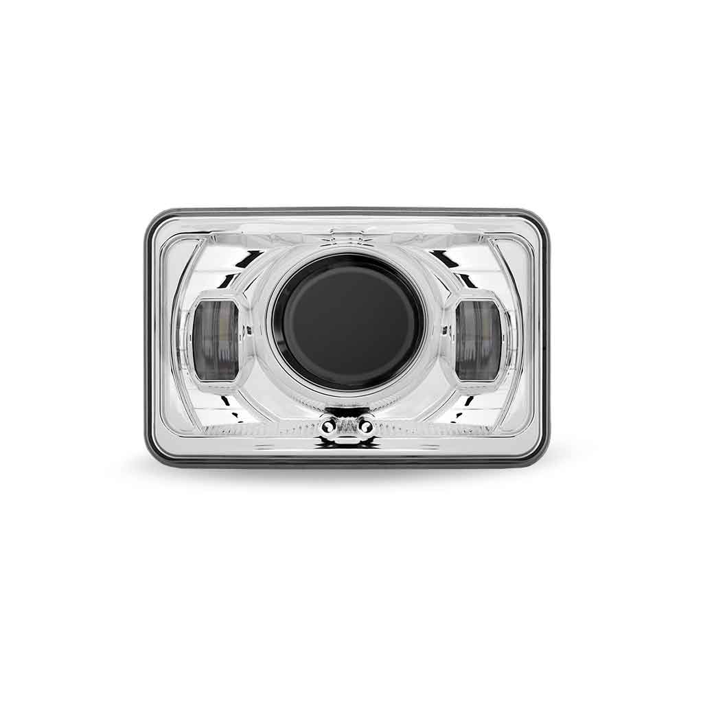 4" x 6" LED Projector Headlight with Optional Backlit Auxiliary - High Beam | 2250 Lumens - Thumbnail 2