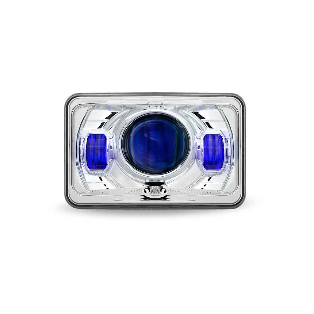 4" x 6" LED Projector Headlight with Optional Backlit Auxiliary - High Beam | 2250 Lumens - Thumbnail 3