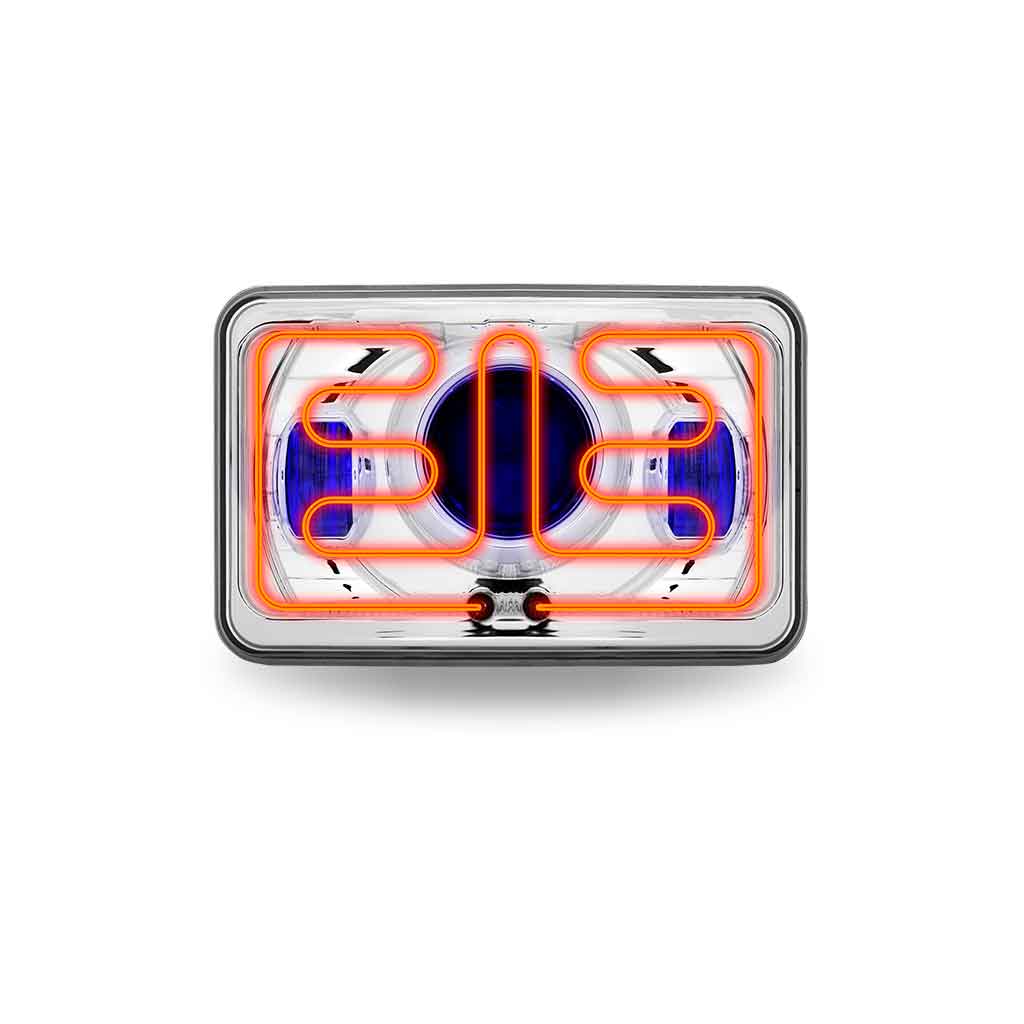 4" x 6" Heated LED Projector Headlight with Optional Backlit Auxiliary - Low Beam | 1200 Lumens - Thumbnail 4