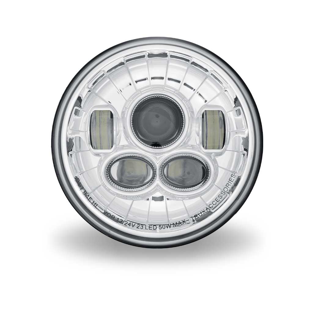 7" LED Projector Headlight - Combination High & Low Beam | 6200 Lumens - Thumbnail 5