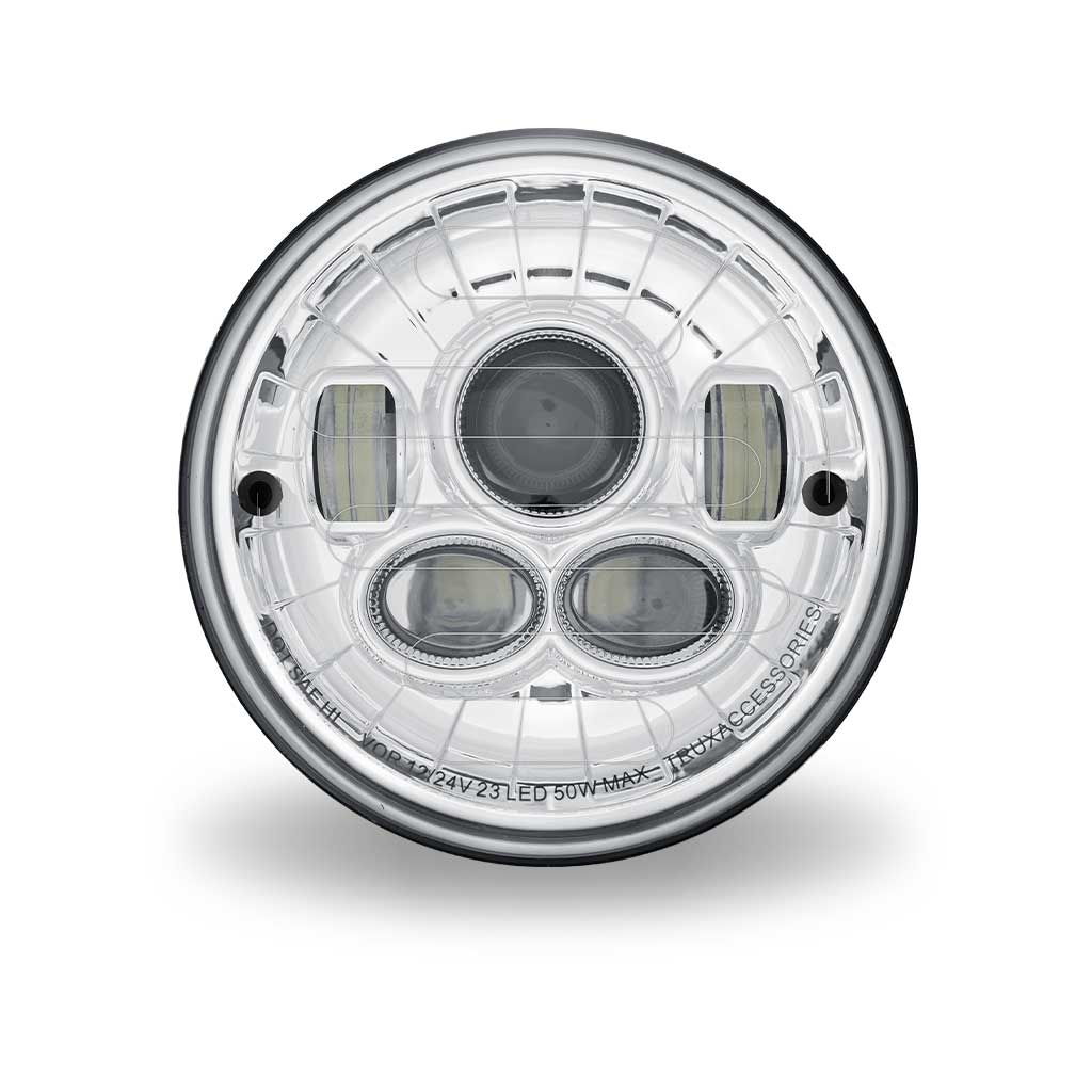 7" Heated LED Projector Headlight - Combination High & Low Beam | 6200 Lumens - Thumbnail 8