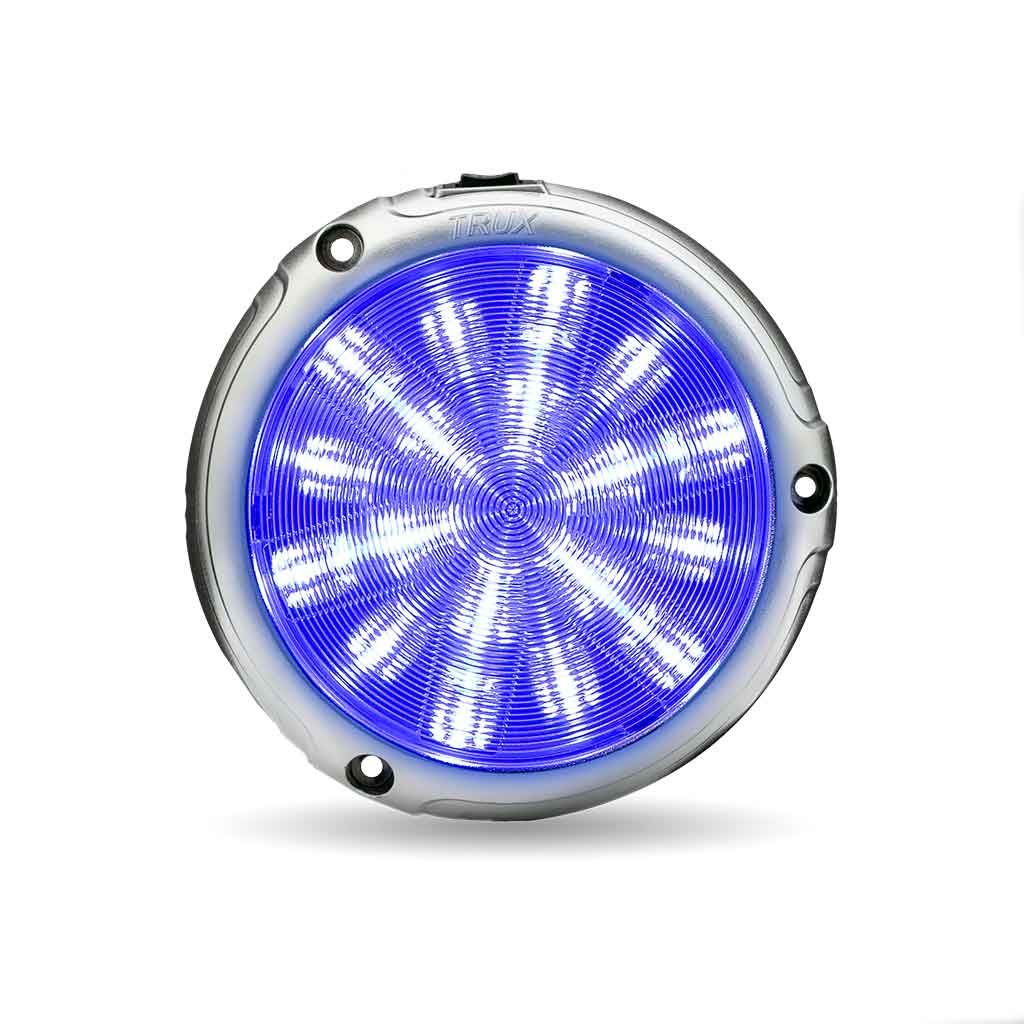 LED Interior Projector Dome 7-Color Cab Light for Peterbilt - Chrome - Thumbnail 15