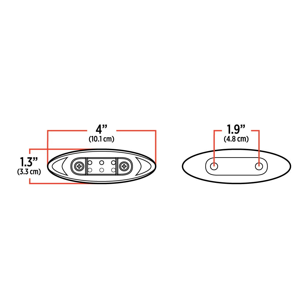 Clear Red Marker Small Infinity LED Light - 6 Diodes - Thumbnail 4