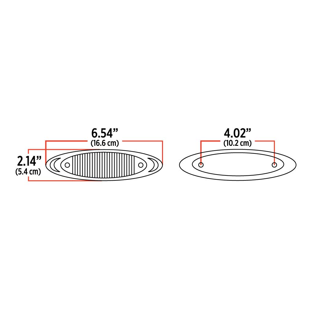 Clear Red Marker Standard Infinity LED Light - 13 Diodes - Thumbnail 2