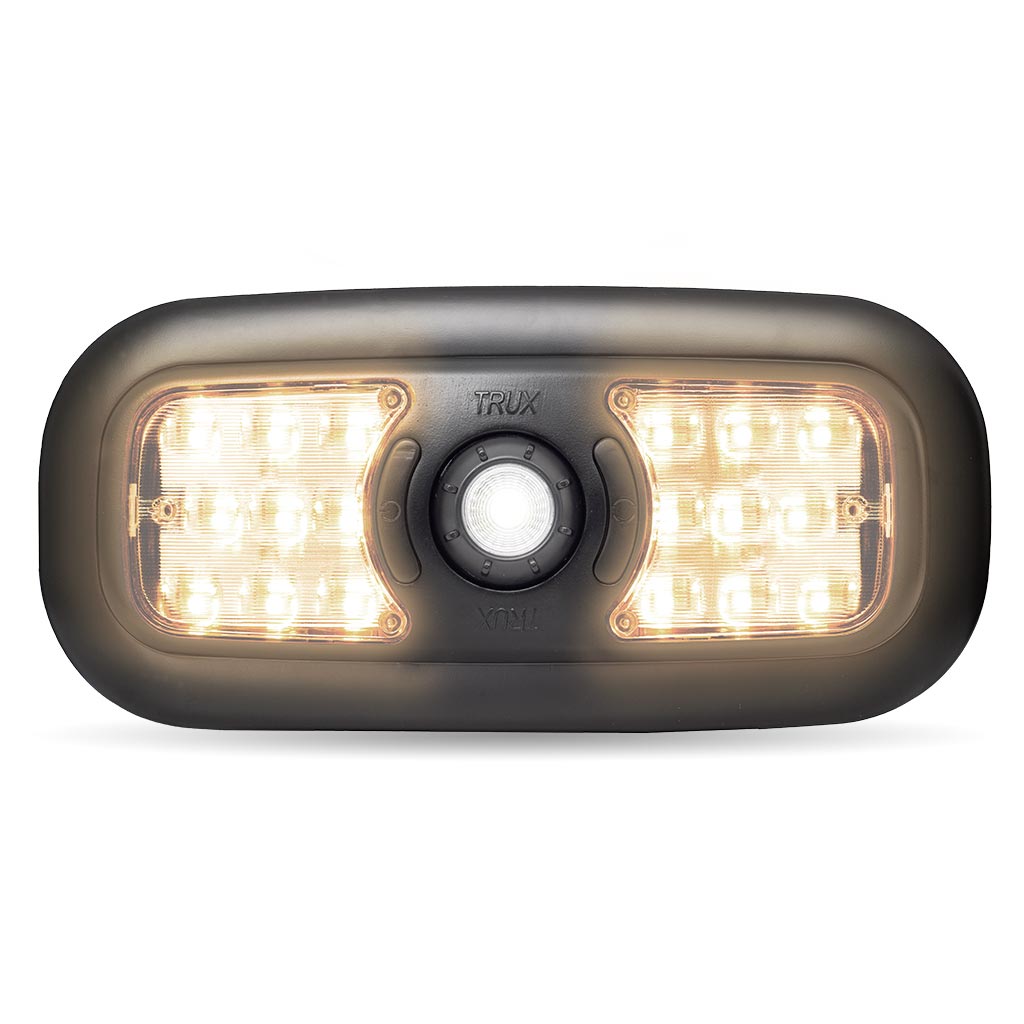 LED Interior Projector Dome & Map 7-Color Cab Light for Peterbilt - Black - Thumbnail 6