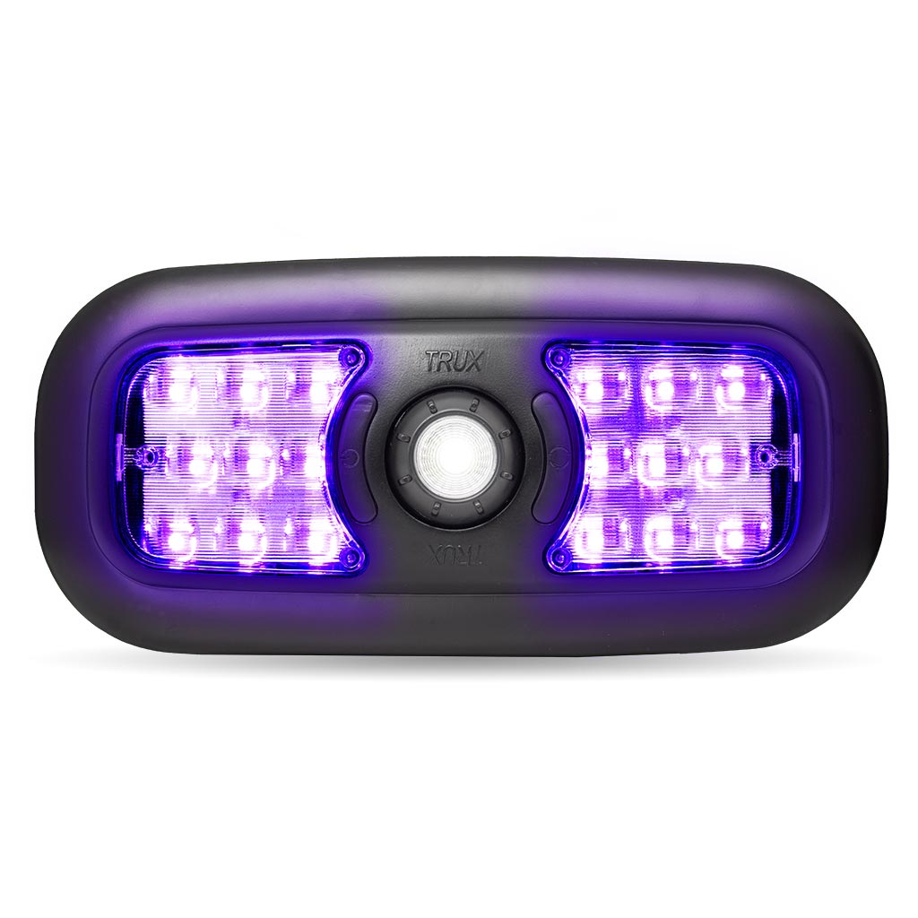 LED Interior Projector Dome & Map 7-Color Cab Light for Peterbilt - Black - Thumbnail 8