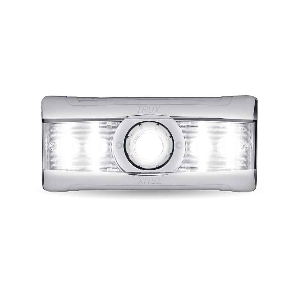 LED Interior Projector Dome & Map 7-Color Cab Light for Peterbilt - Chrome - Thumbnail 12