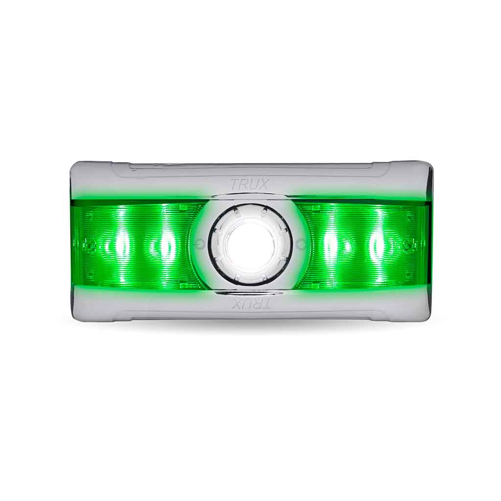 LED Interior Projector Dome & Map 7-Color Cab Light for Peterbilt - Chrome - Thumbnail 17