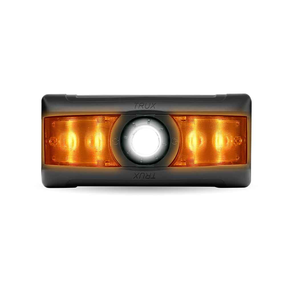 LED Interior Projector Dome & Map 7-Color Cab Light for Peterbilt - Black - Thumbnail 13