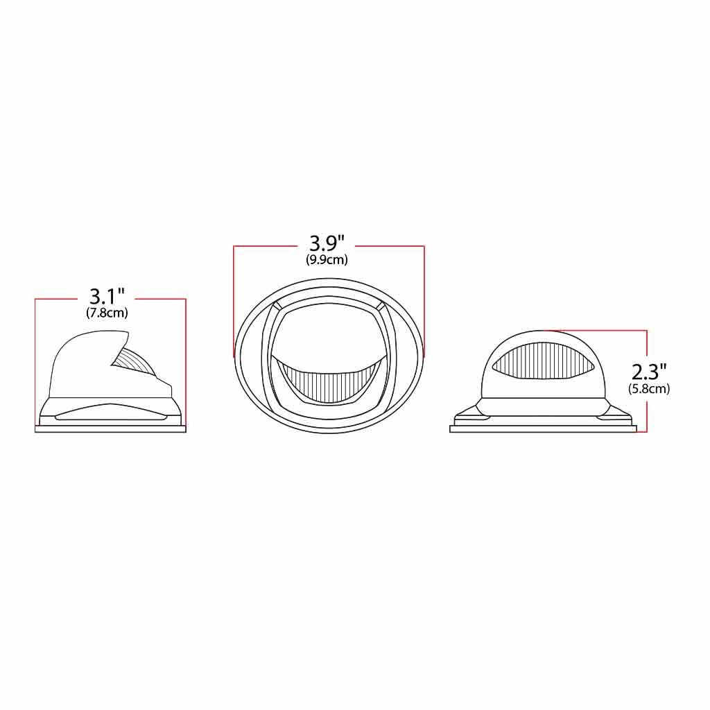 White Courtesy & Amber Marker Auxiliary Mini Step LED - KW OE Plug - Thumbnail 4
