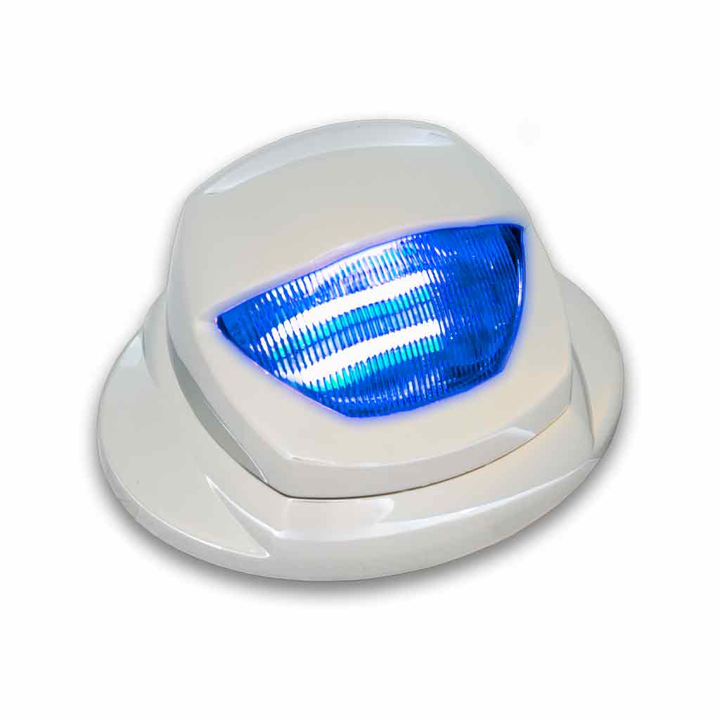 White Courtesy & Amber/Blue Marker Auxiliary Mini Step LED - KW OE Plug