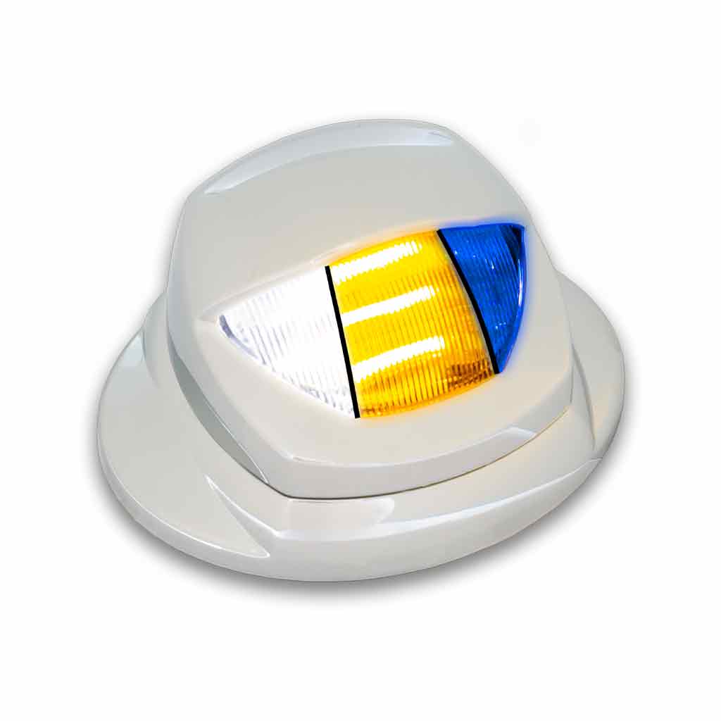 White Courtesy & Amber/Blue Marker Auxiliary Mini Step LED - KW OE Plug - Thumbnail 3