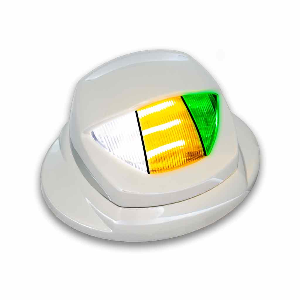 White Courtesy & Amber/Green Marker Auxiliary Mini Step LED - KW OE Plug