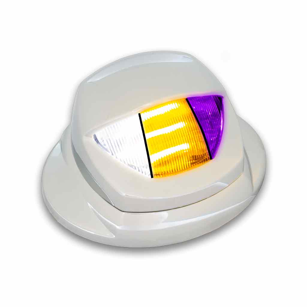 White Courtesy & Amber/Purple Marker Auxiliary Mini Step LED - KW OE Plug - Thumbnail 6