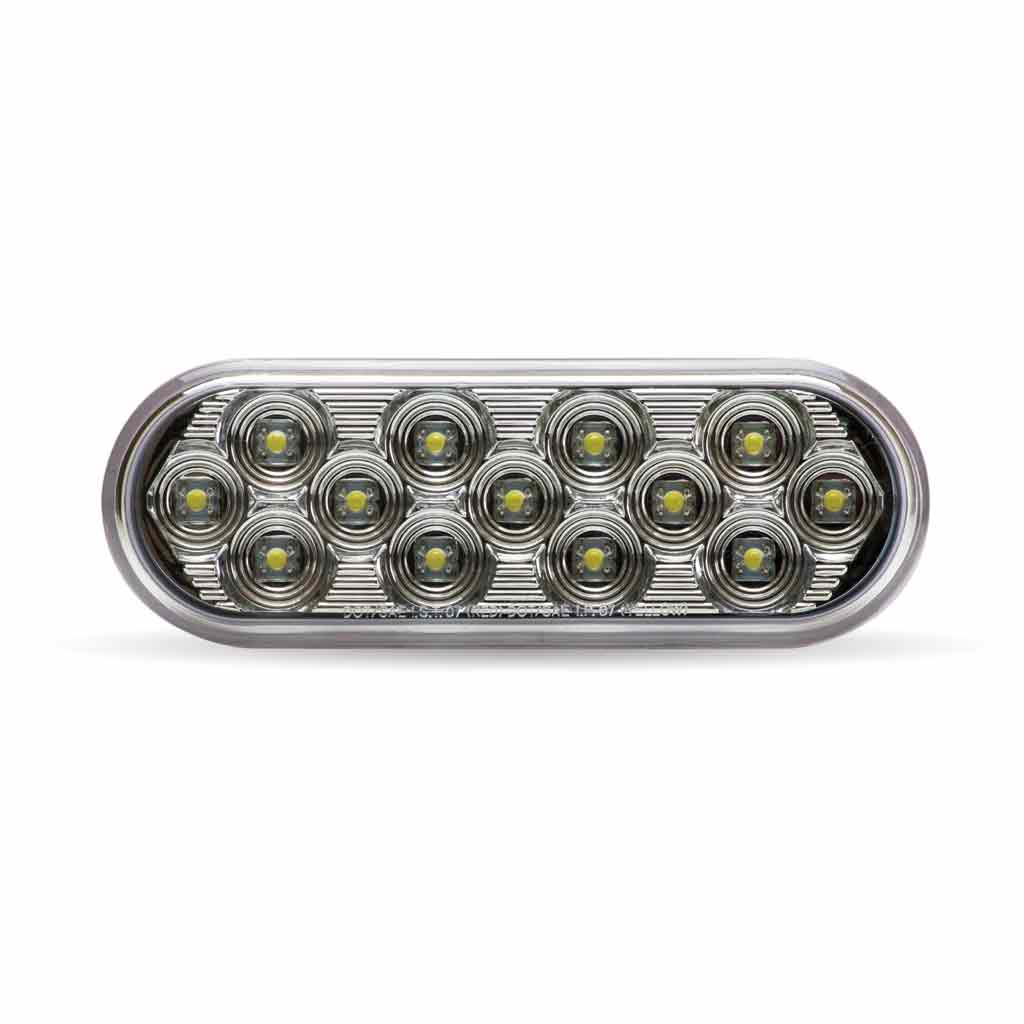 6" Clear Amber Turn & Marker Oval Mirror LED Light - 13 Diodes - Thumbnail 2