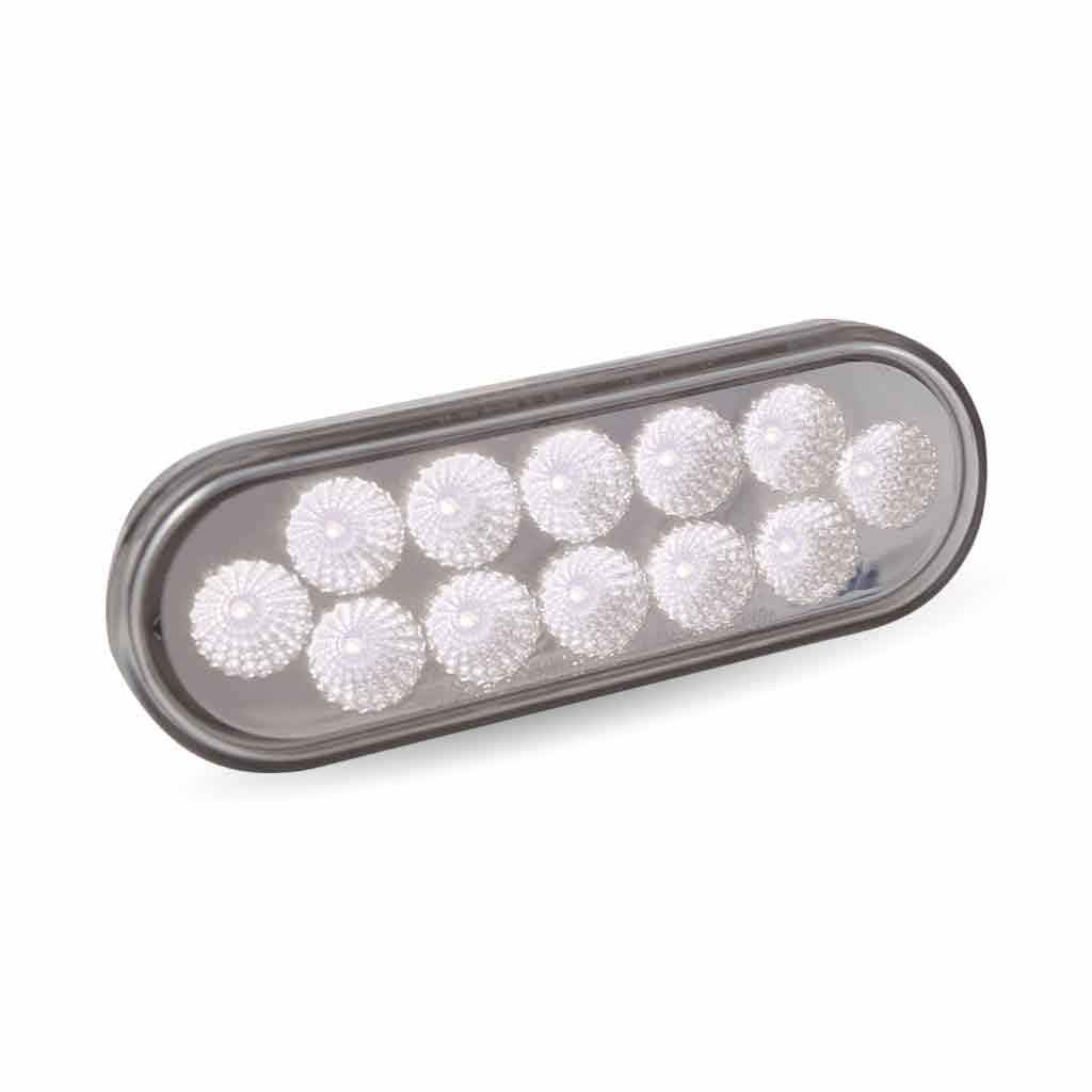 6" Amber Turn & Marker to White Auxiliary LED Oval Light - 12 Diodes - Thumbnail 4