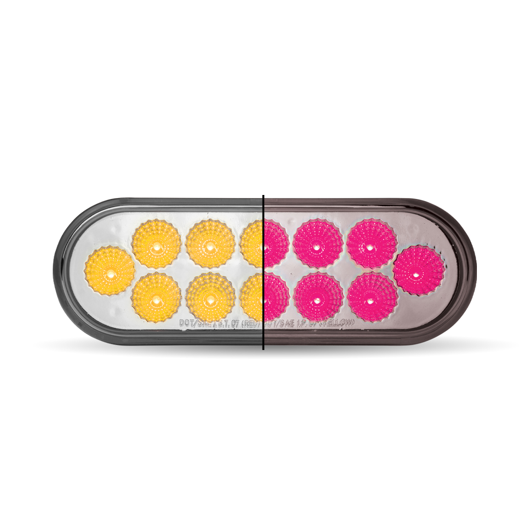6" Amber Turn & Marker to Pink Auxiliary LED Oval Light - 12 Diodes - Thumbnail 5