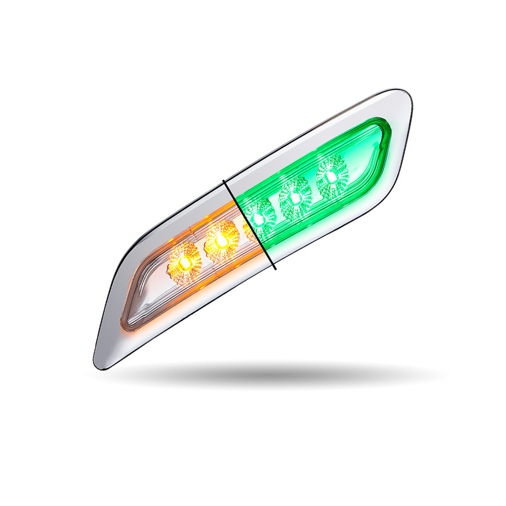 Amber Turn & Marker to Green Auxiliary Peterbilt LED Door Light - 5 Diodes | Driver Side - Thumbnail 6
