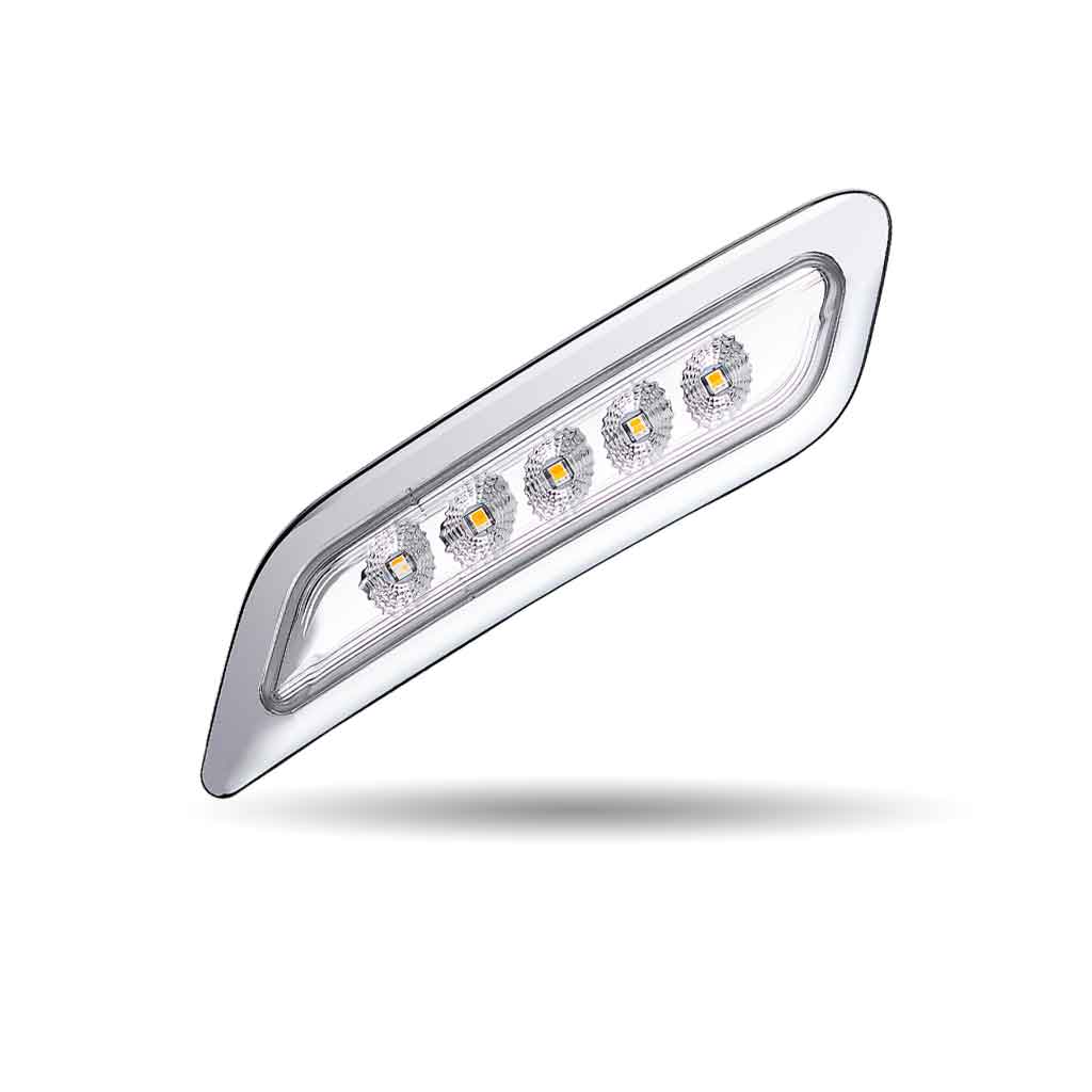 Amber Turn & Marker to Purple Auxiliary Peterbilt LED Door Light - 5 Diodes | Driver Side - Thumbnail 3