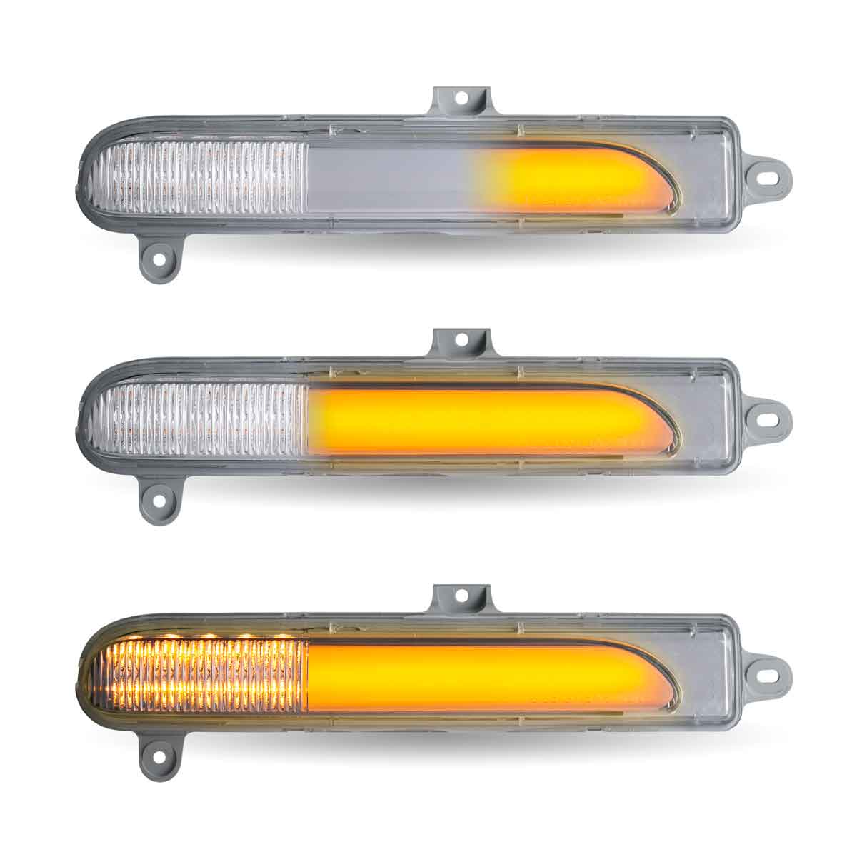 Amber Turn/Sequential & Marker to Blue Auxiliary Peterbilt Headlight Turn Signal LED Light - Passenger Side | 25 Diodes - Thumbnail 6