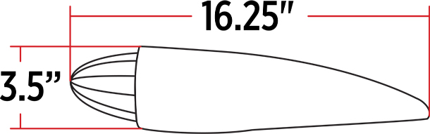 Amber Marker to Pink Auxiliary "Bullet" Style Cab LED Light with Housing - 19 Diodes