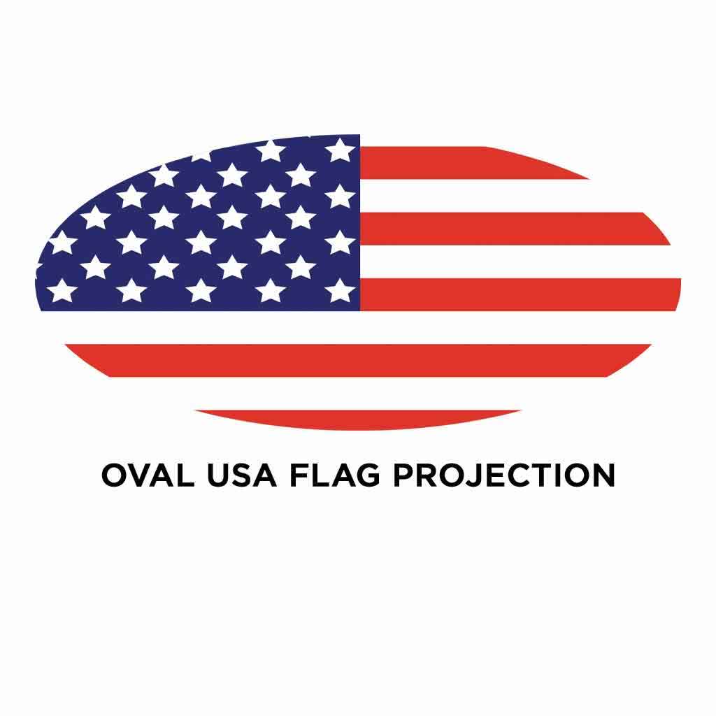 Oval USA Flag Projector LED Door Light for Peterbilt & Kenworth - Passenger Side - Thumbnail 12