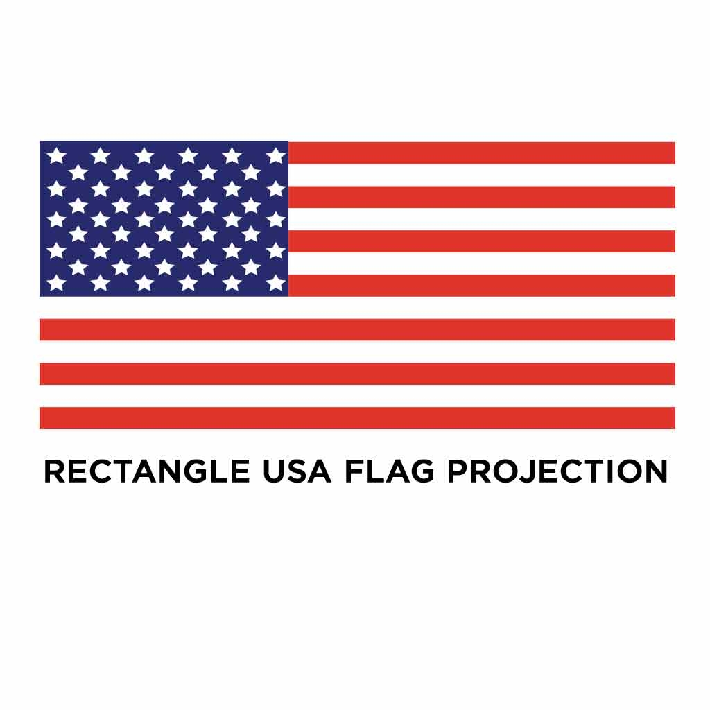 Rectangle USA Flag Projector LED Door Light for Peterbilt & Kenworth - Passenger Side - Thumbnail 5