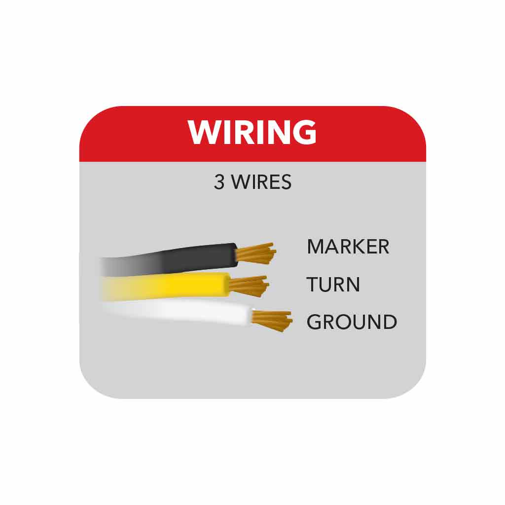 Amber Turn & Marker Peterbilt Headlight Turn Signal LED Light - 24 Diodes