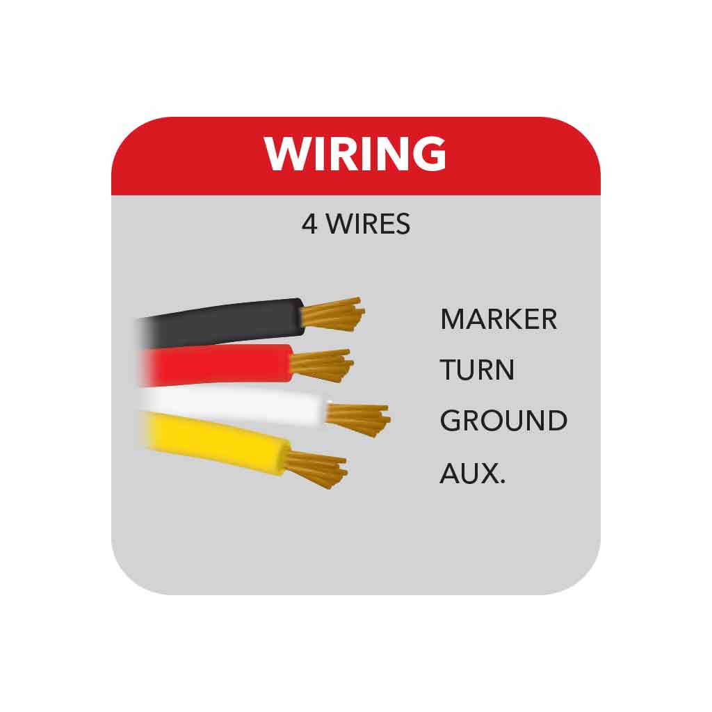 Amber Turn & Marker to Blue Auxiliary Peterbilt Headlight Turn Signal LED Light - 24 Diodes