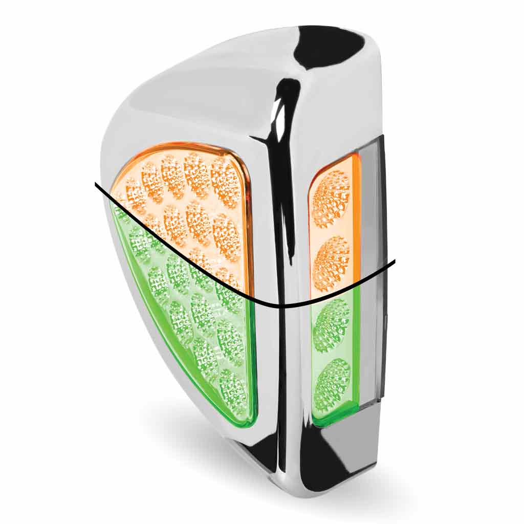 Amber Turn & Marker Green Auxiliary Peterbilt Headlight Turn Signal LED Light - 24 Diodes - Thumbnail 3