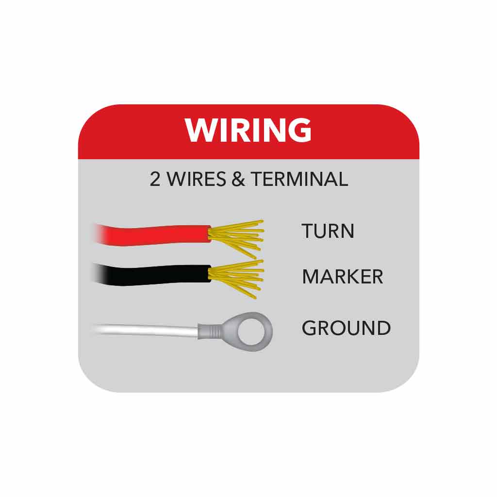 Amber/Red Turn & Marker Square Reflector Double Face LED Light - Double Post | 38 Diodes | Amber/Red Lens - Thumbnail 8