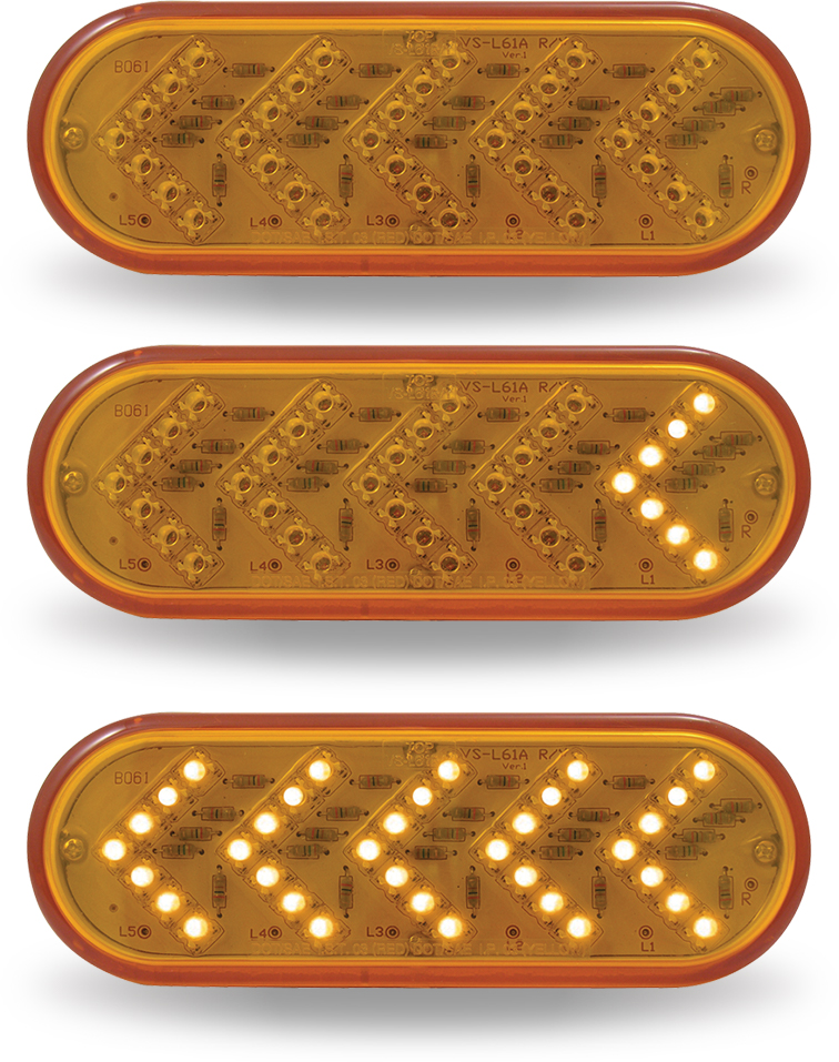 Amber Turn Signal & Marker Sequential Arrow Oval LED Light - 35 Diodes - Thumbnail 3