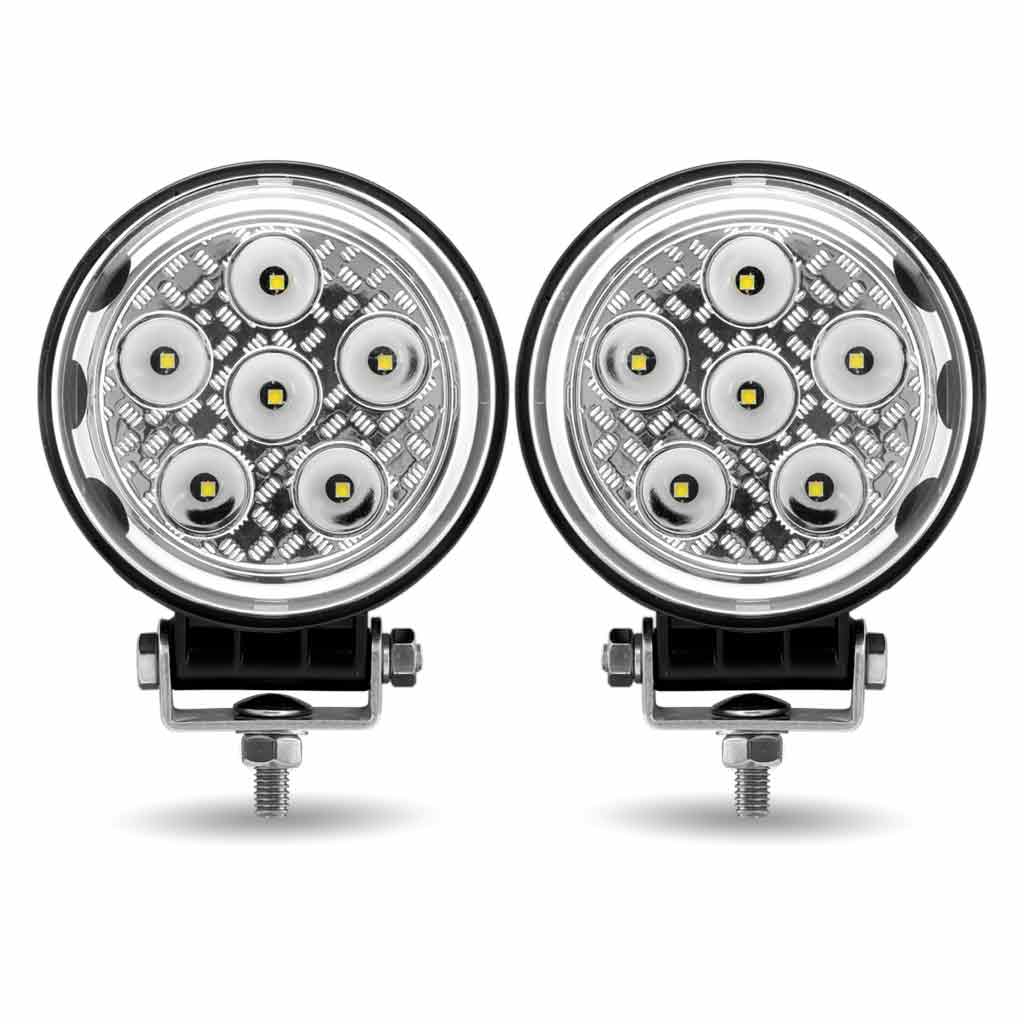 4.5" Radiant Series Round LED Work Lamps with Maximum Light Output (Pair) - Combination Spot & Flood Beam | 4300 Lumens (Each) - Thumbnail 6