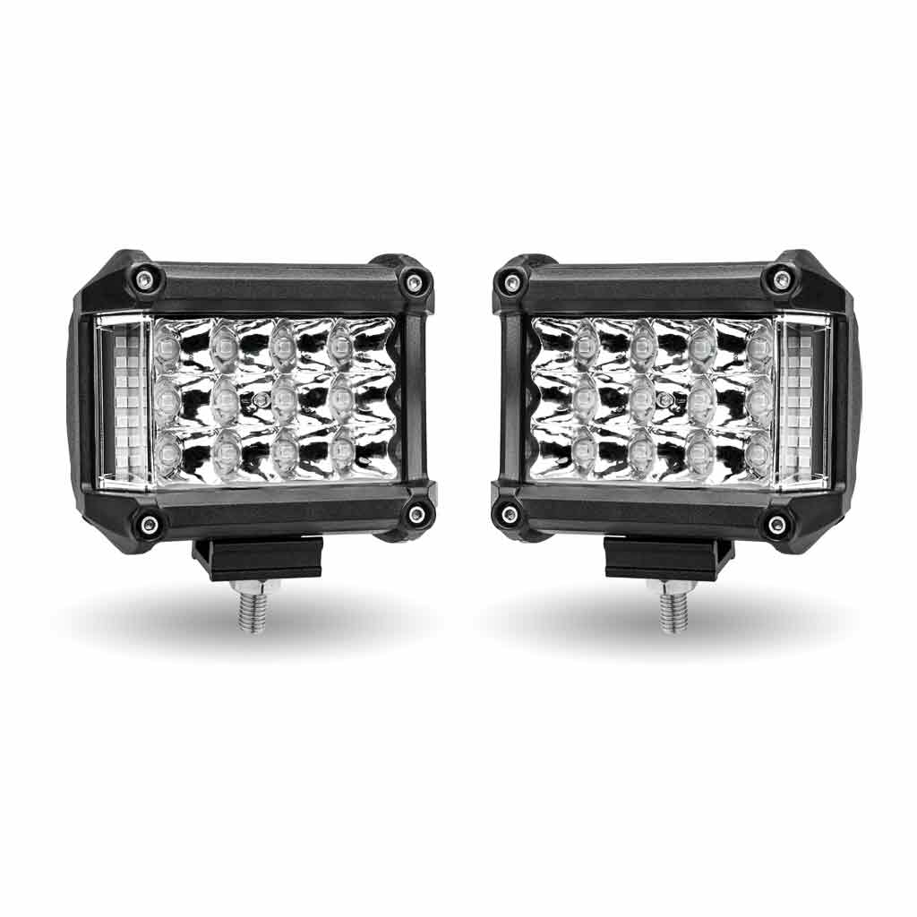 4" Cube LED Work Lamps with Amber Strobe Function (Pair) - Spot Beam | 1800 Lumens (Each) - Thumbnail 13