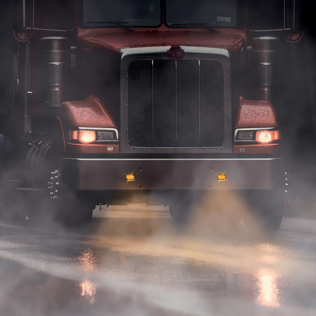 2" Mini Square Spot LED Work Lamp - Amber Lens | 1300 Lumens