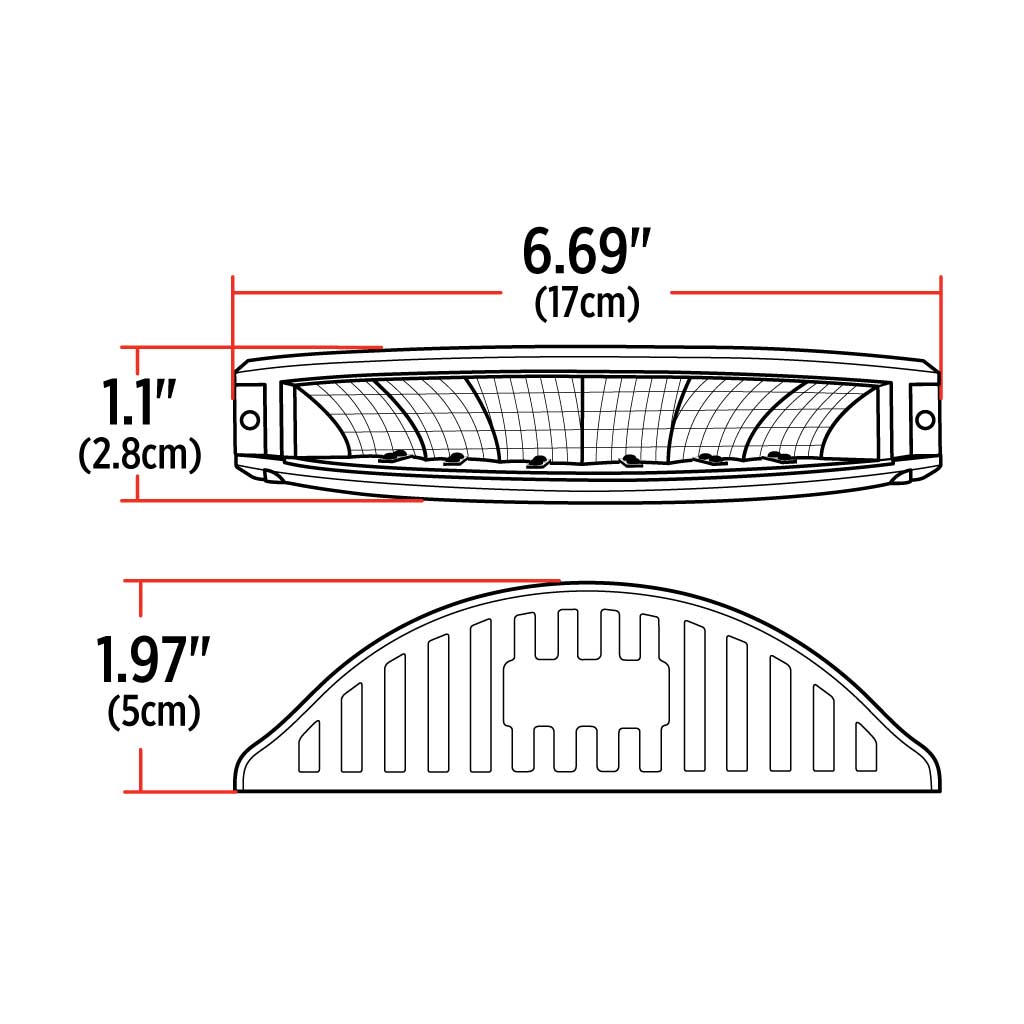 7" Half Moon LED Work Lamp with Strobe Function - Flood Beam | 800 Lumens - Thumbnail 7