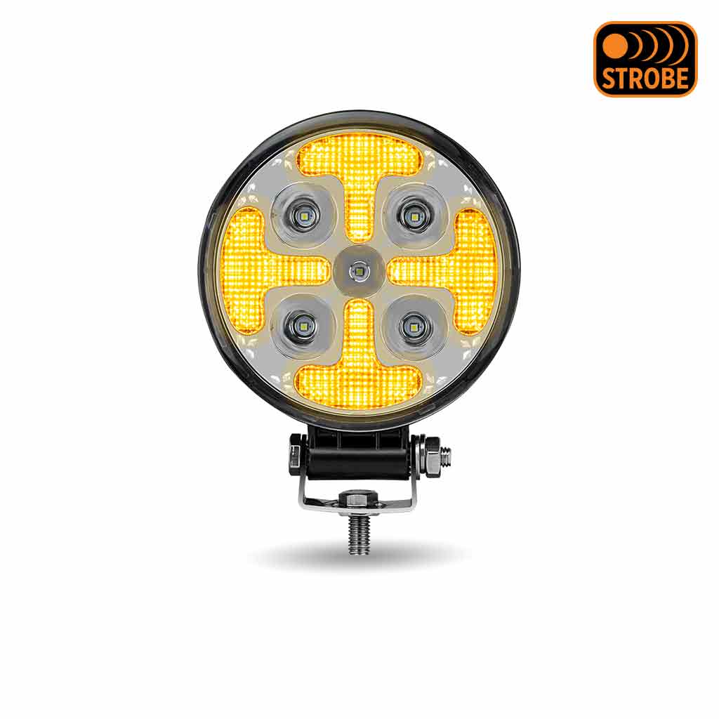 4.5" Round LED Work Lamp with Strobe Function - Spot Beam | 1800 Lumens