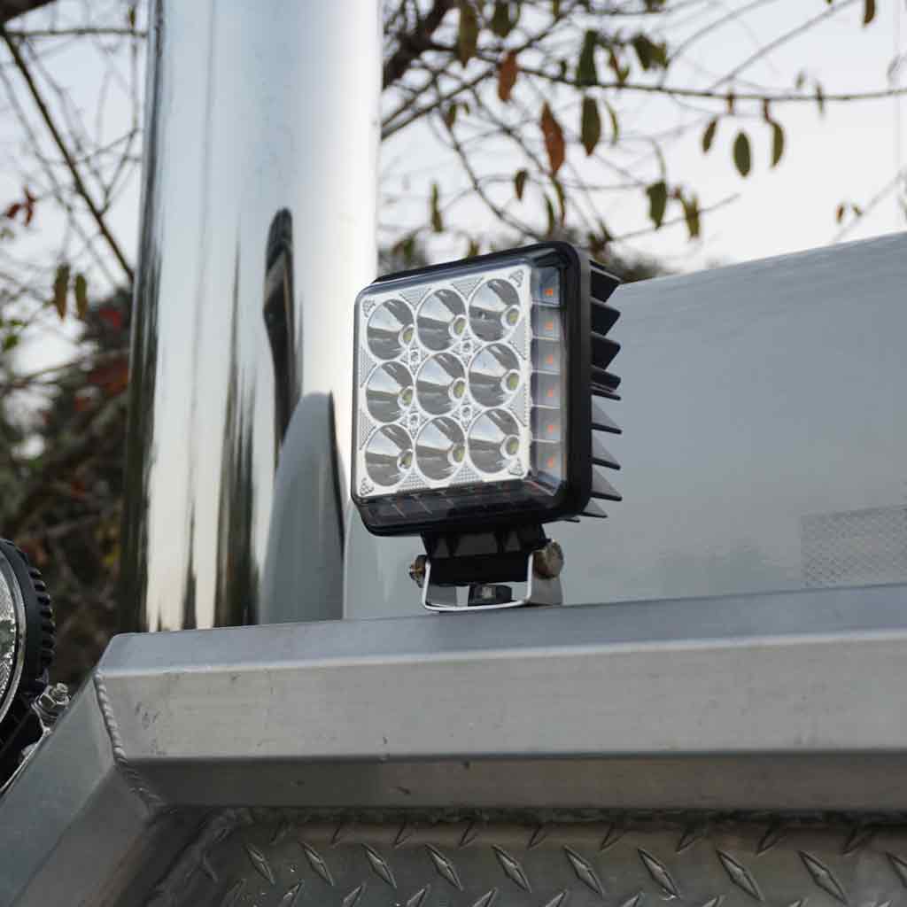 4.25" Square LED Work Lamp with Strobe Function - Spot Beam | 3500 Lumens - Thumbnail 10