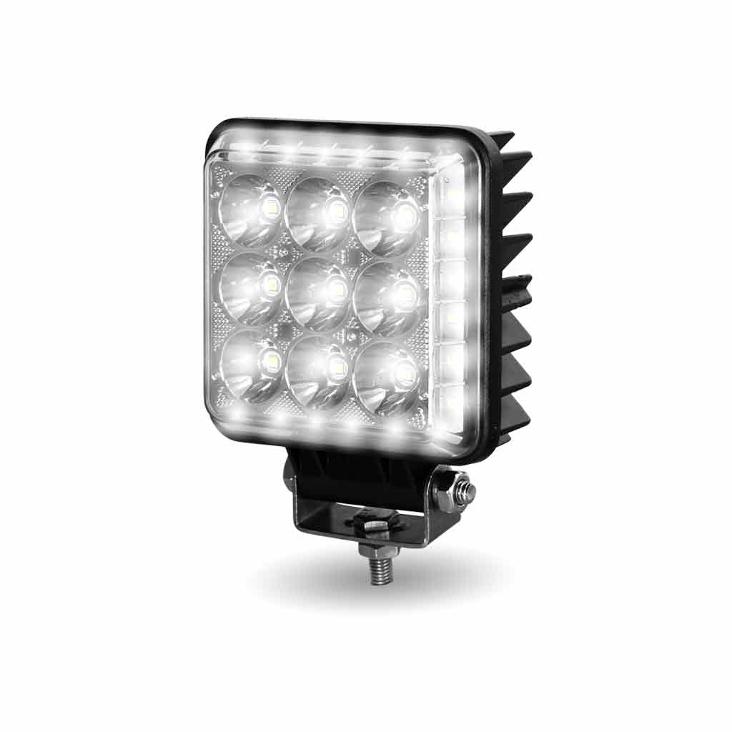 4.25" Radiant Series Square LED Work Lamp with Maximum Light Output - Spot & Flood Combo | 4000 Lumens - Thumbnail 4