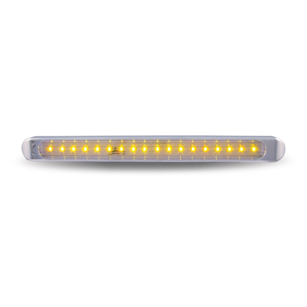 17" Amber LED Chrome Auxiliary Strip (12 Diodes) - Thumbnail 2