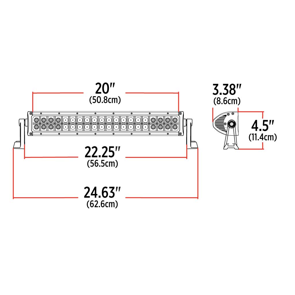 22" Double Row LED Light Bar - Combination Spot & Flood Beam | 12000 Lumens - Thumbnail 7